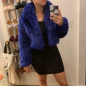 Cropped Faux Fur Jacket